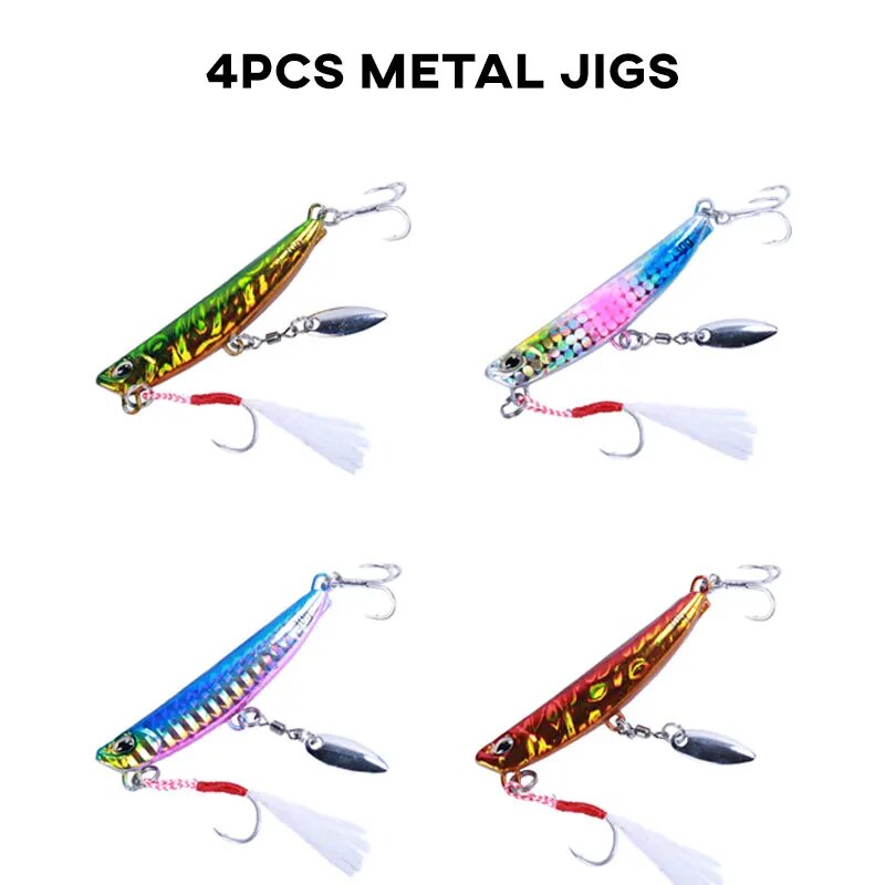 Fishing Equipment Lures - Metal Jig Spoon Fishing Lures 4pcs