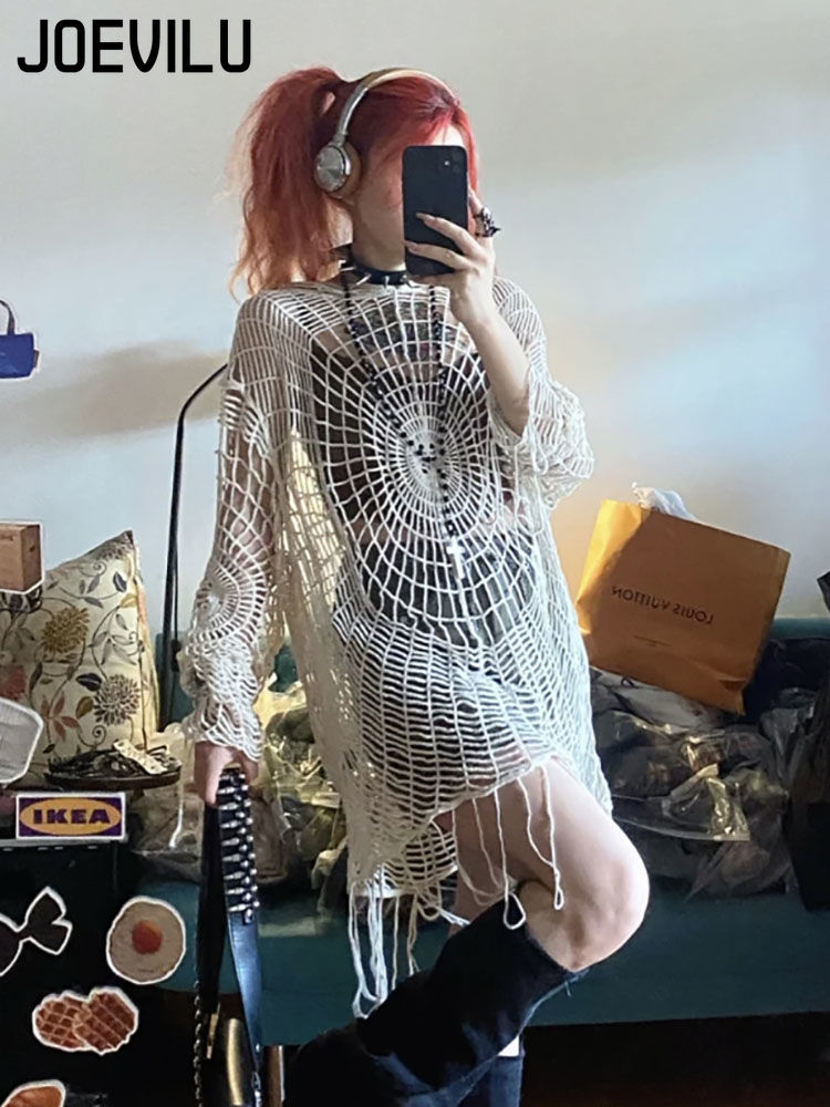 JOEVILU Hollow Knit Hooded Top - Fishing Equipment Net recension och pris