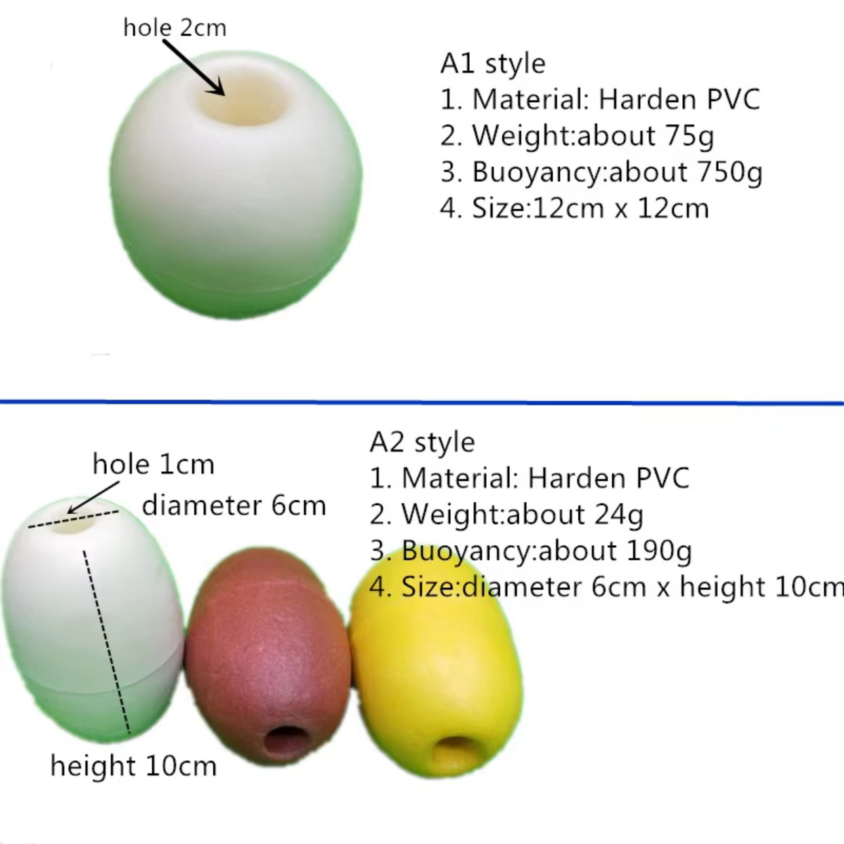 hard PVC foam floating ball aq - Fishing Equipment Net recension och pris