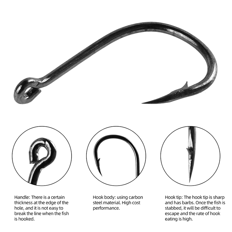 100-500PCS Fishing Hooks Set H - Fishing Equipment Jet recension och pris