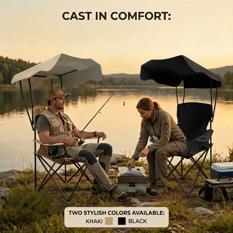 Outdoor Camping Chair With Awn - Fishing Equipment Net recension och pris